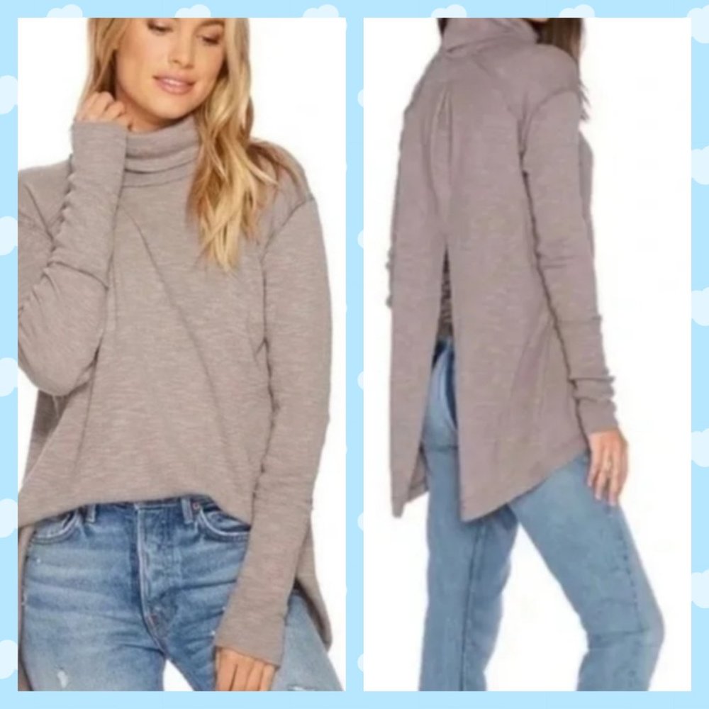 Free People We The Free Split Back Turtleneck Sweater (M)